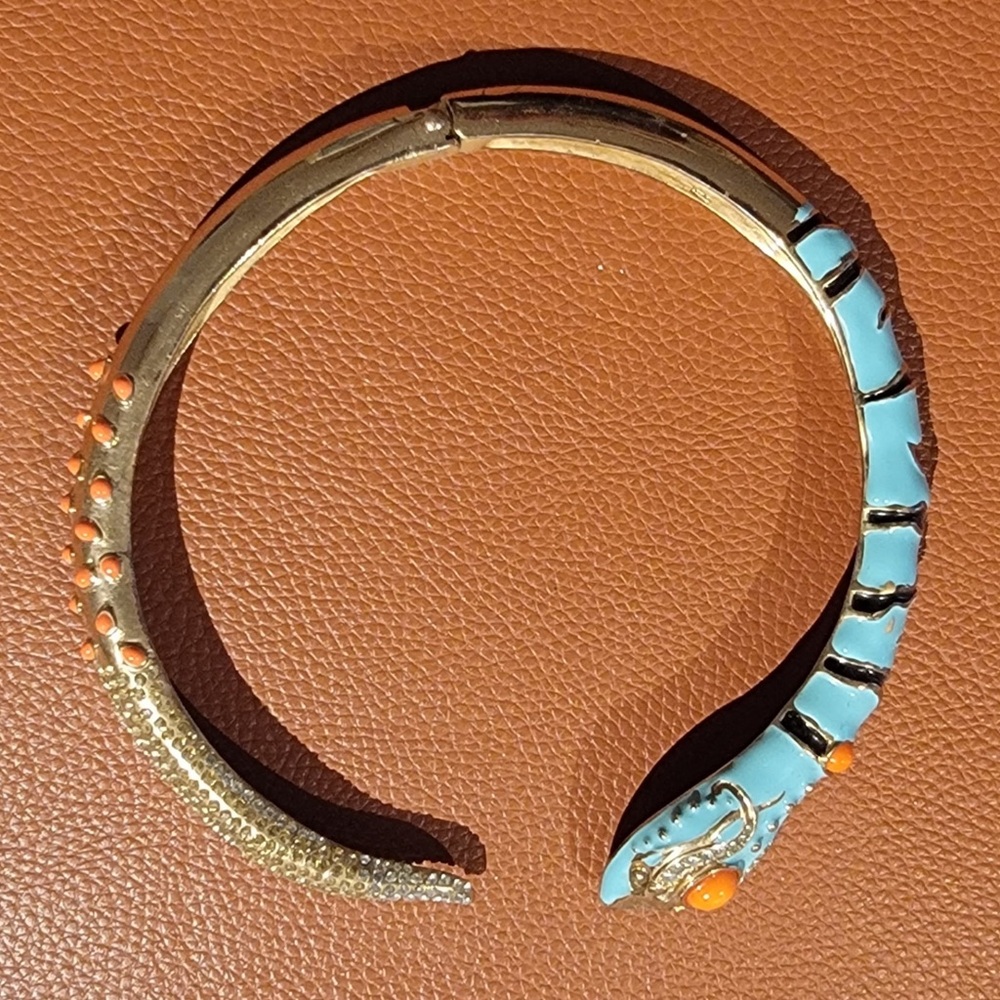 Anna Dello Russo x HM Gold and Blue Snake Choker Necklace - Picture 3 of 3